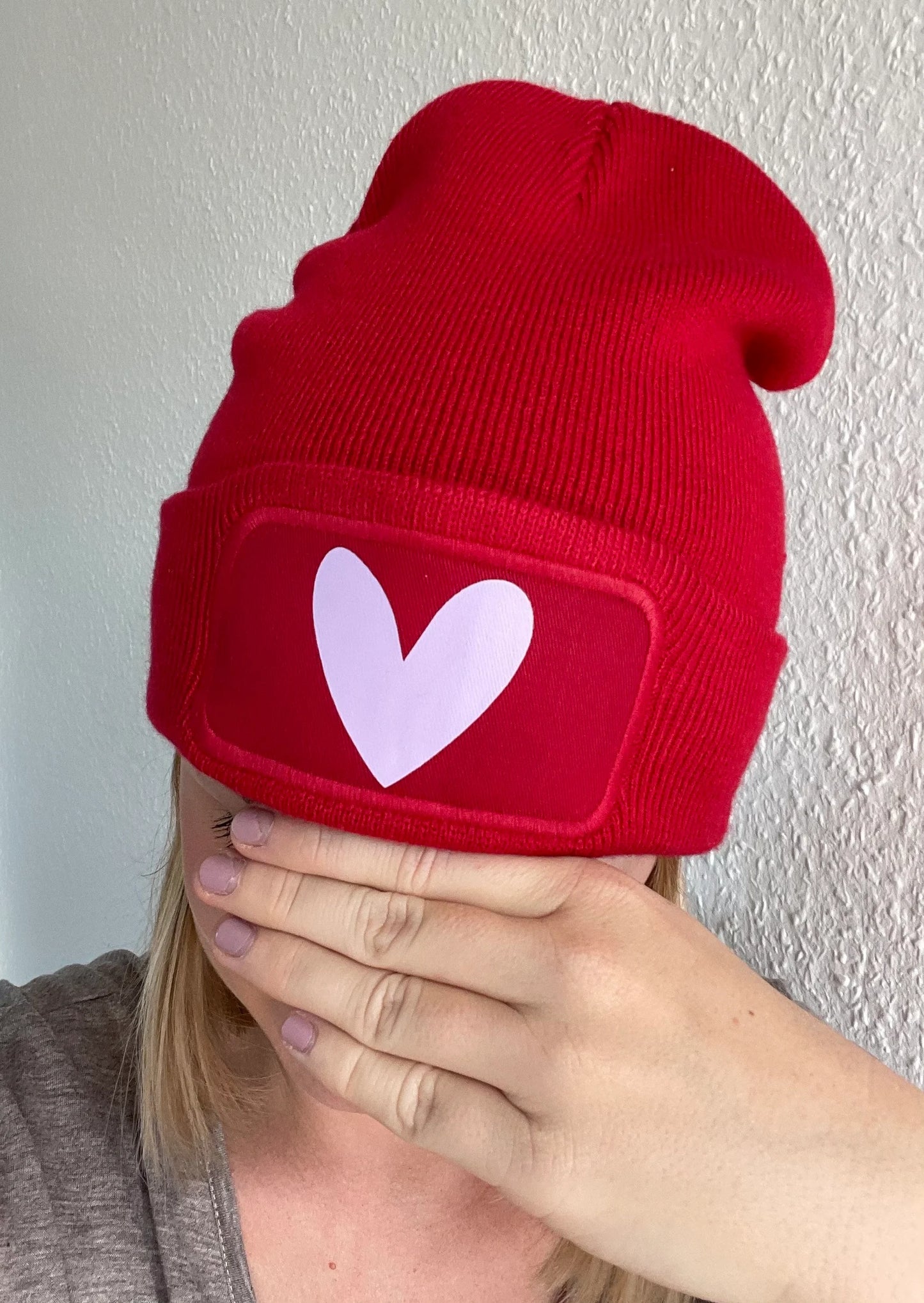 Personalisierte Mütze mit Herz