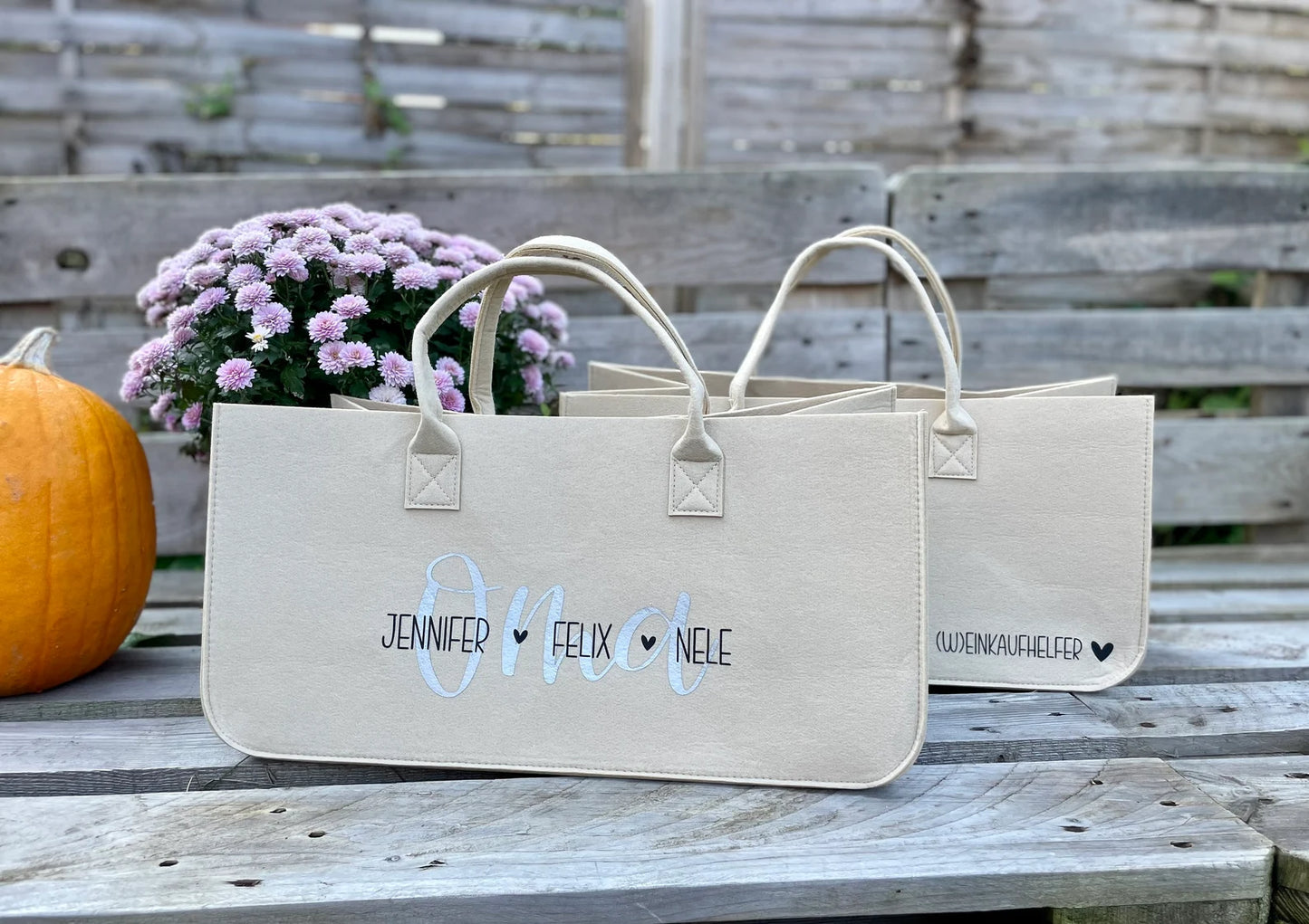 Personalisierter Filzshopper – Mom Bag