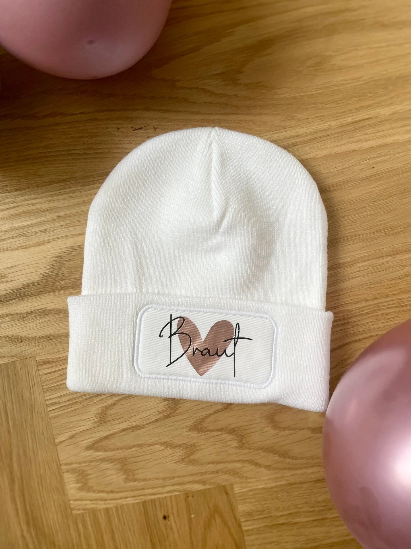 Personalisierte Mütze mit Herz