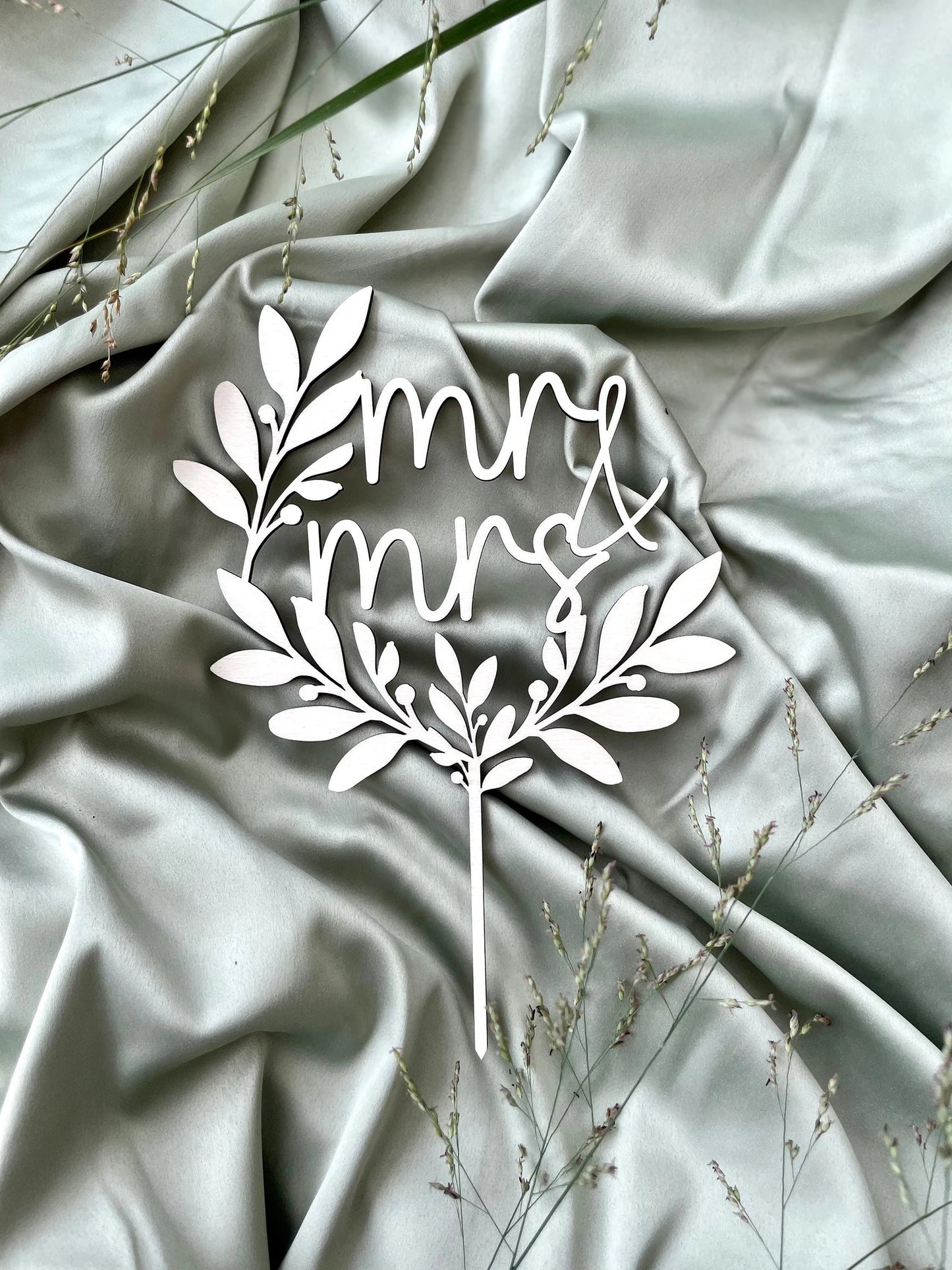 Personalisierter Caketopper für die Hochzeitstorte – Floral