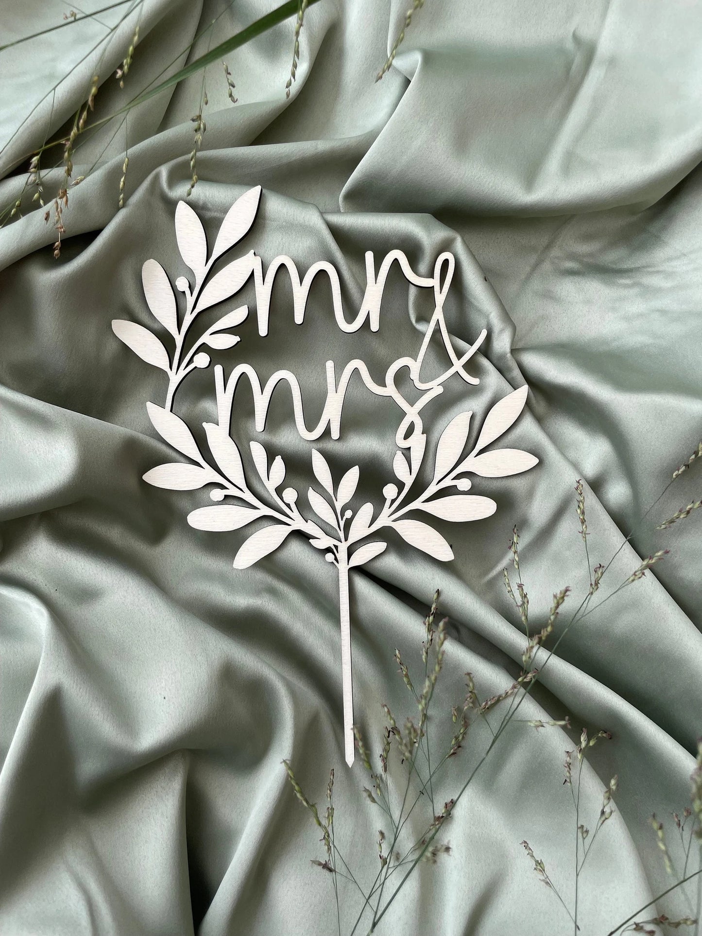 Personalisierter Caketopper für die Hochzeitstorte – Floral