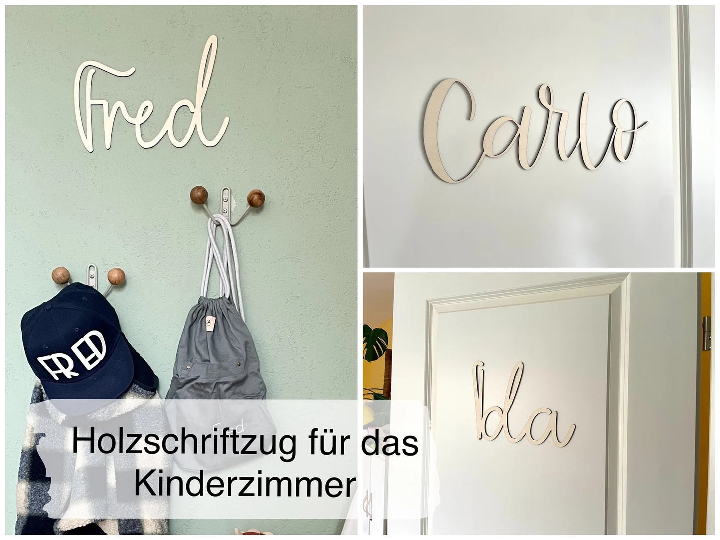 Personalisiertet Schriftzug aus Holz