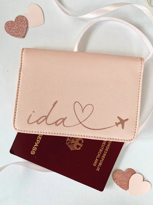 Personalisierte Passporthülle + Kofferanhänger – 2er Set – Design 4