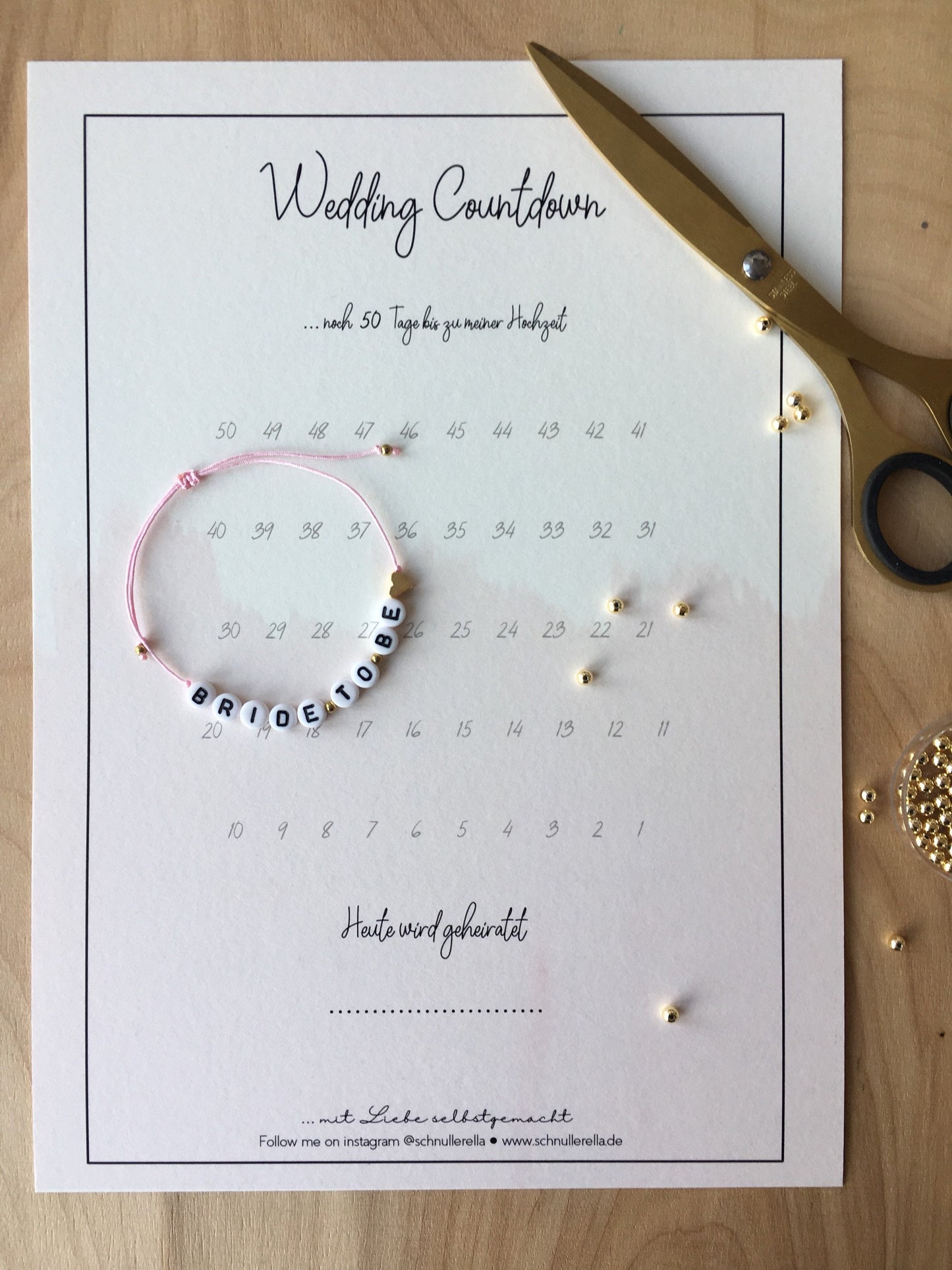 Personalisiertes Armband – Bride to be