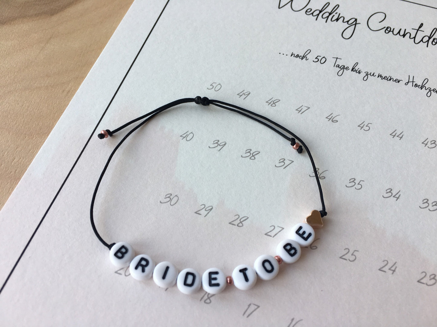 Personalisiertes Armband – Bride to be