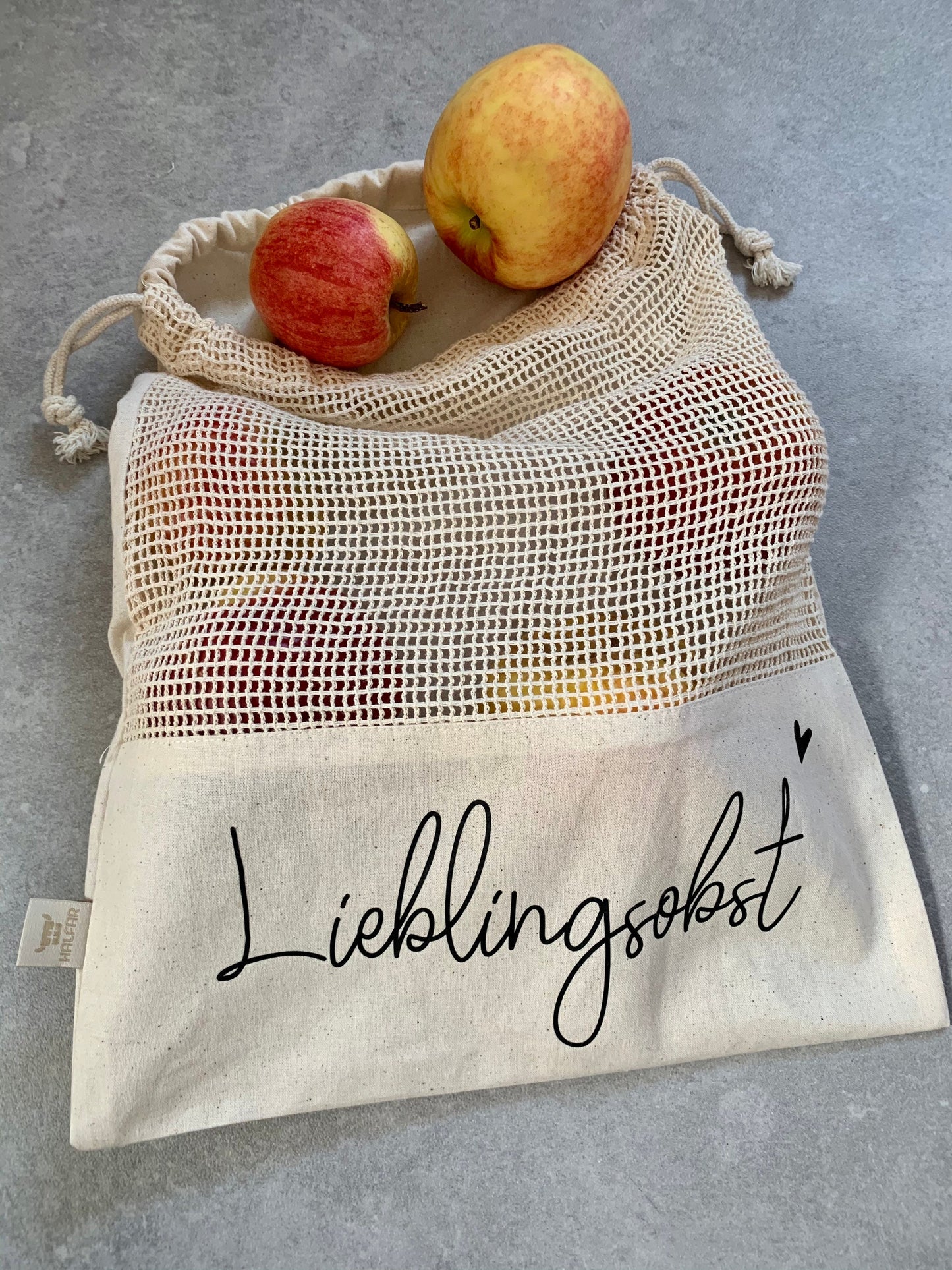 Personalisiertes Mehrweg Obst-Gemüsenetz
