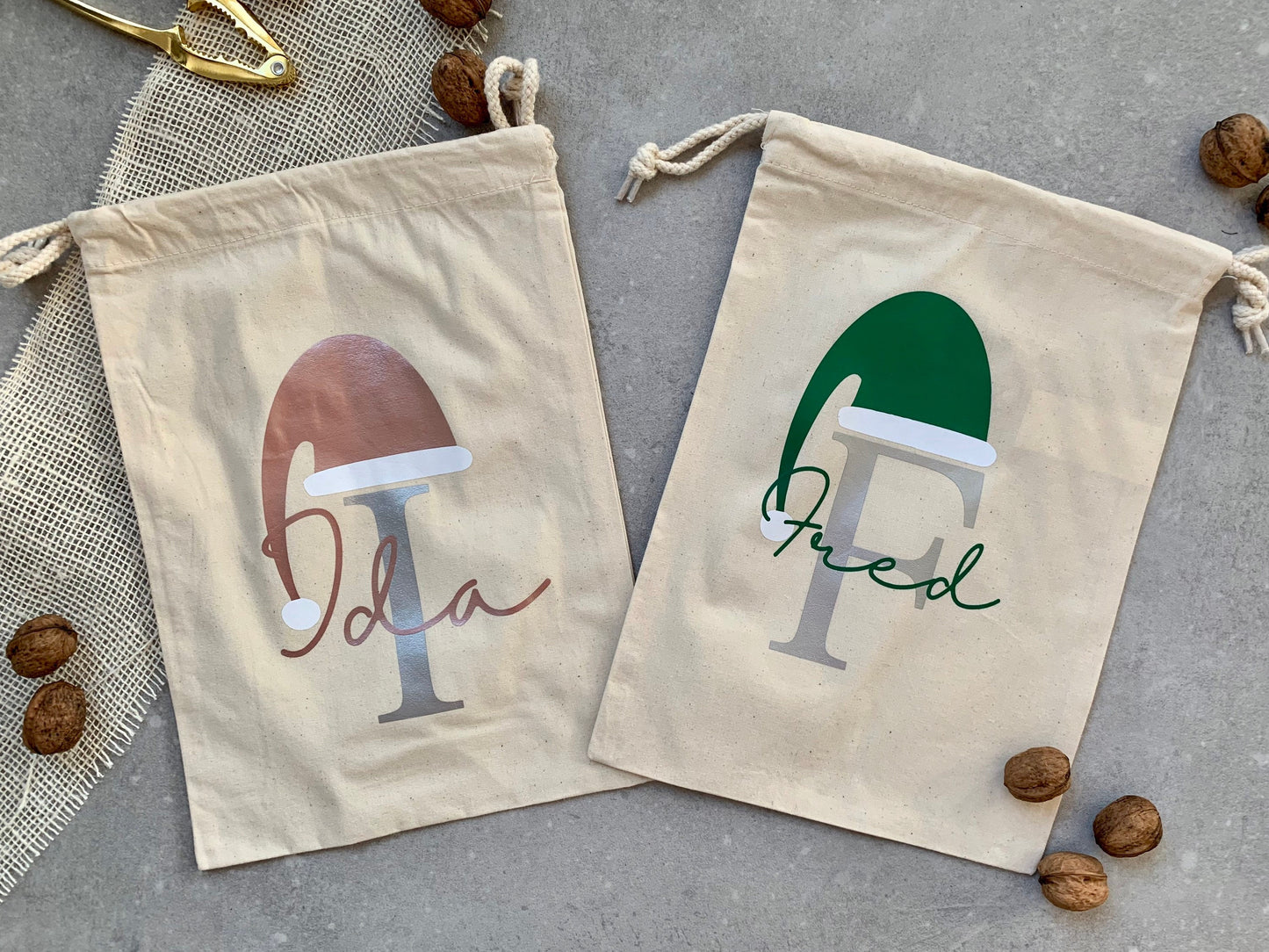 Personalisierter Weihnachtssack mit Namen