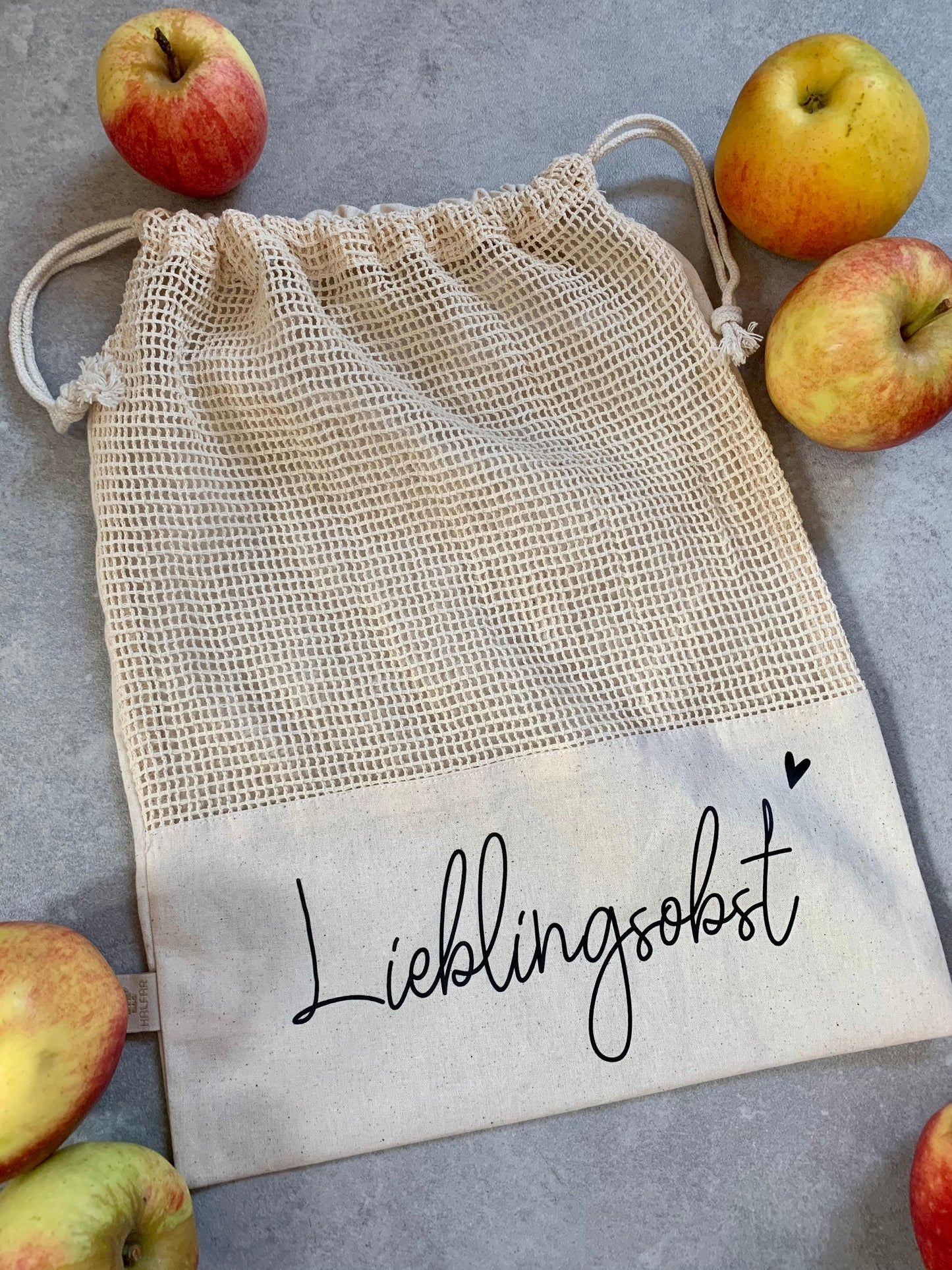 Personalisiertes Mehrweg Obst-Gemüsenetz
