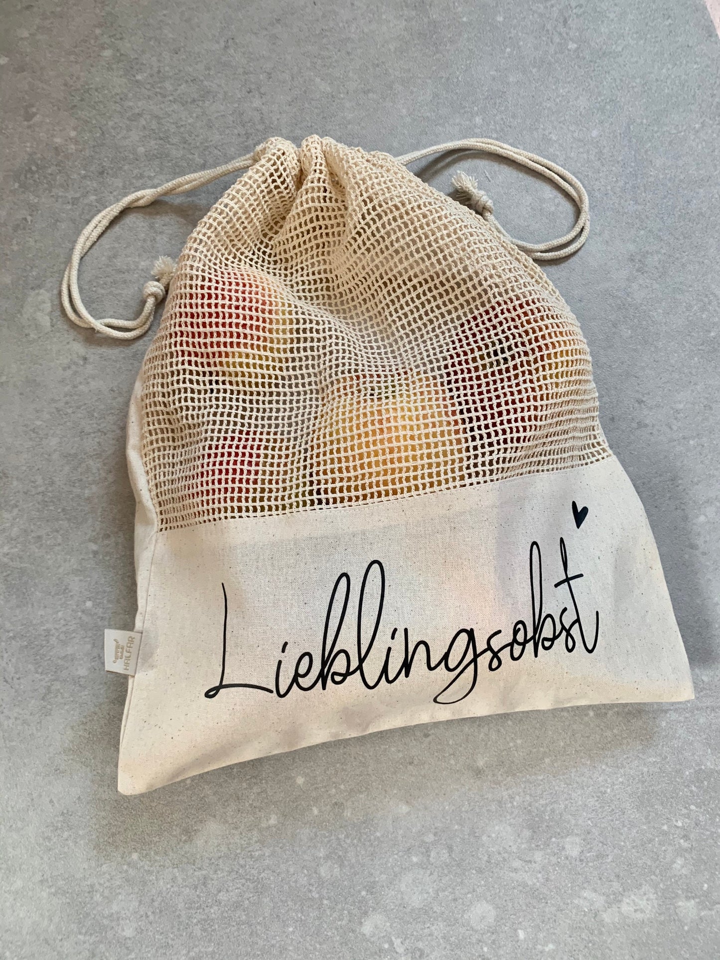 Personalisiertes Mehrweg Obst-Gemüsenetz