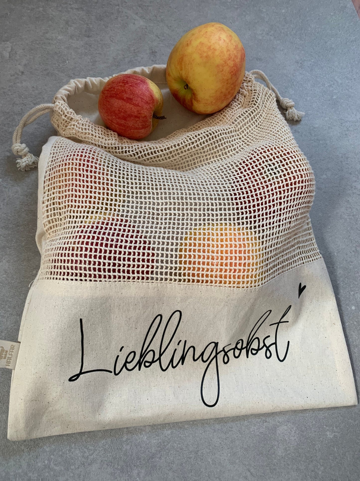 Personalisiertes Mehrweg Obst-Gemüsenetz