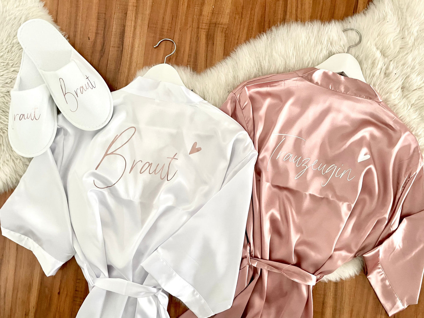Personalisierte Wellnessslipper für die Braut
