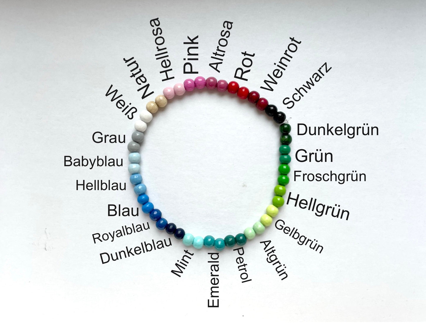 Personalisiertes Baby & Kinderarmband aus Holzperlen