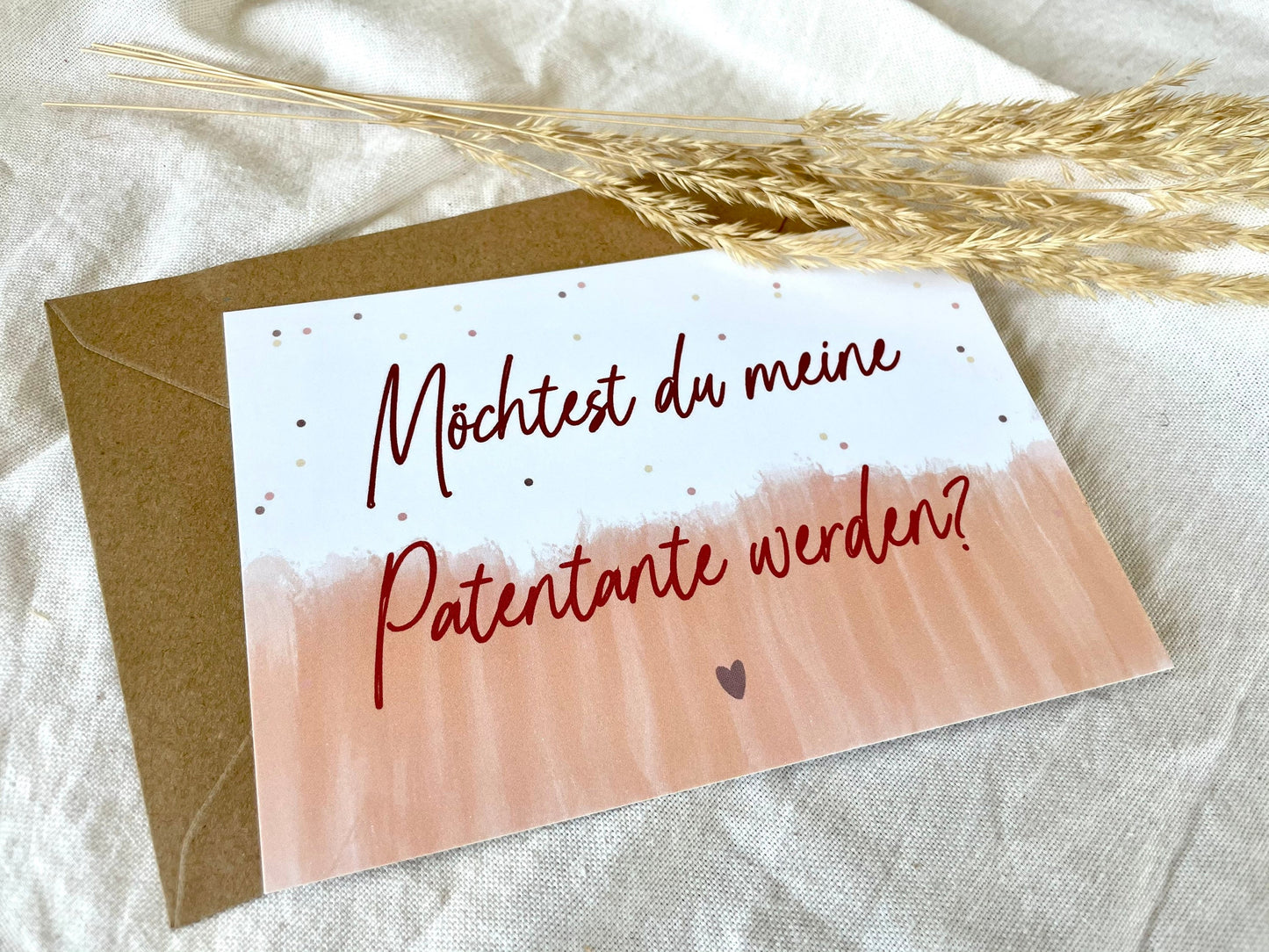 Postkarte "Möchtest du meine Patentante werden?"