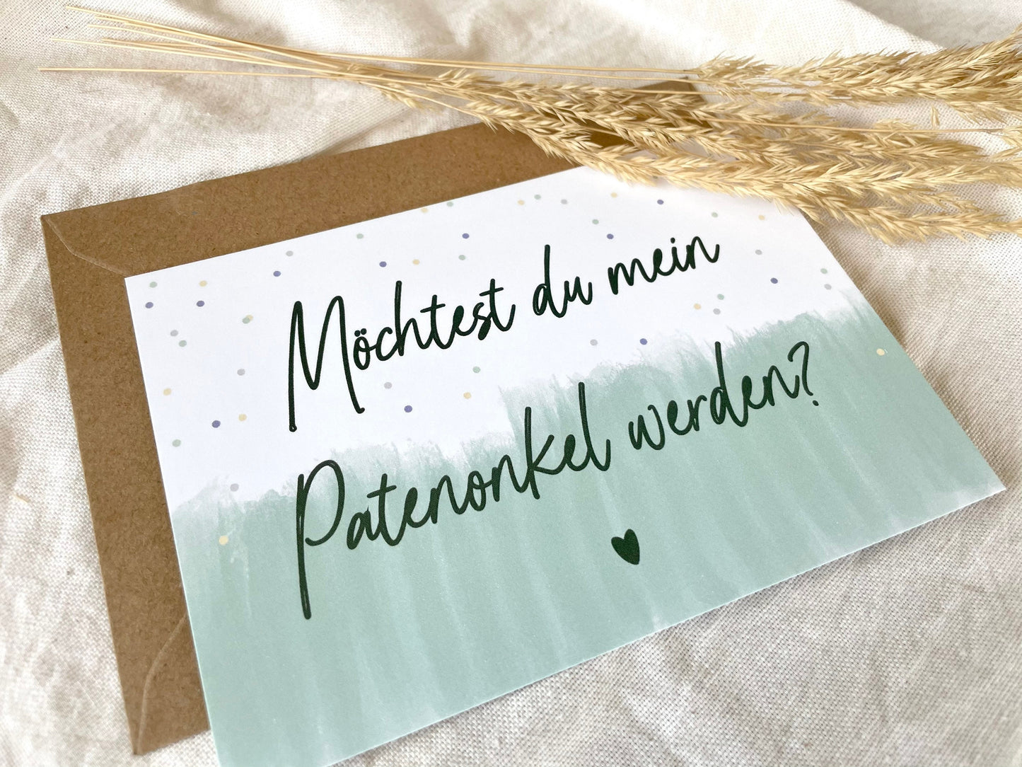 Postkarte "Möchtest du mein Patenonkel?"