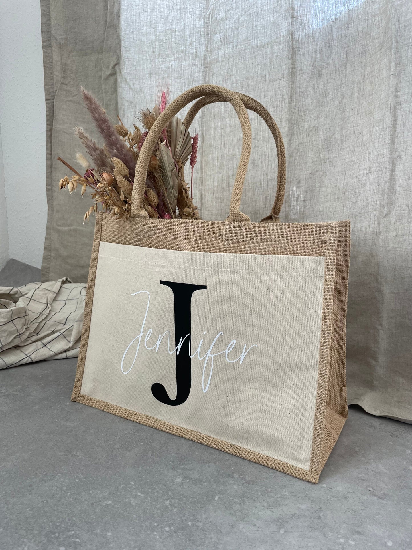 Personalisierte Juteasche – Big Letter
