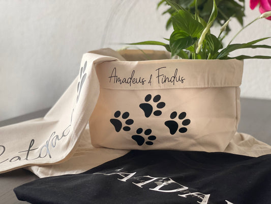 Personalisierter Spielzeugkorb für Haustiere