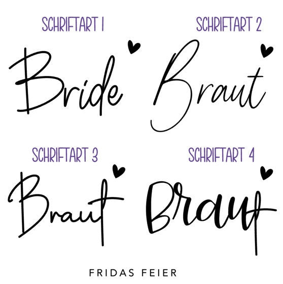 Personalisierbares Bügelbild – JGA