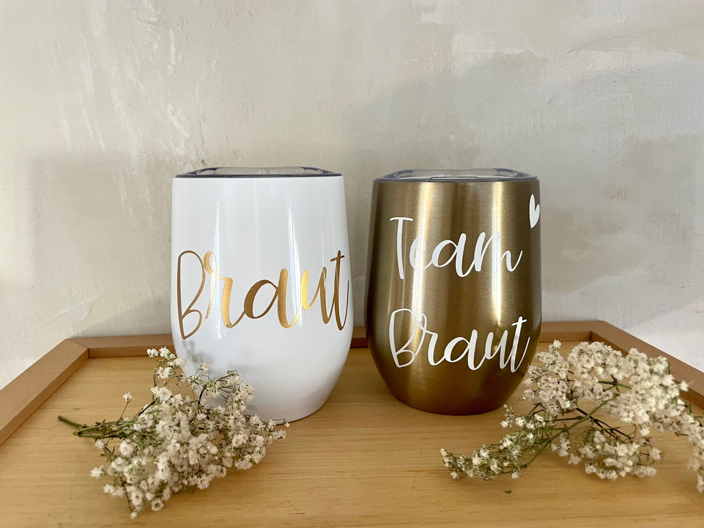 Personalisierte Becher als Brautgeschenk