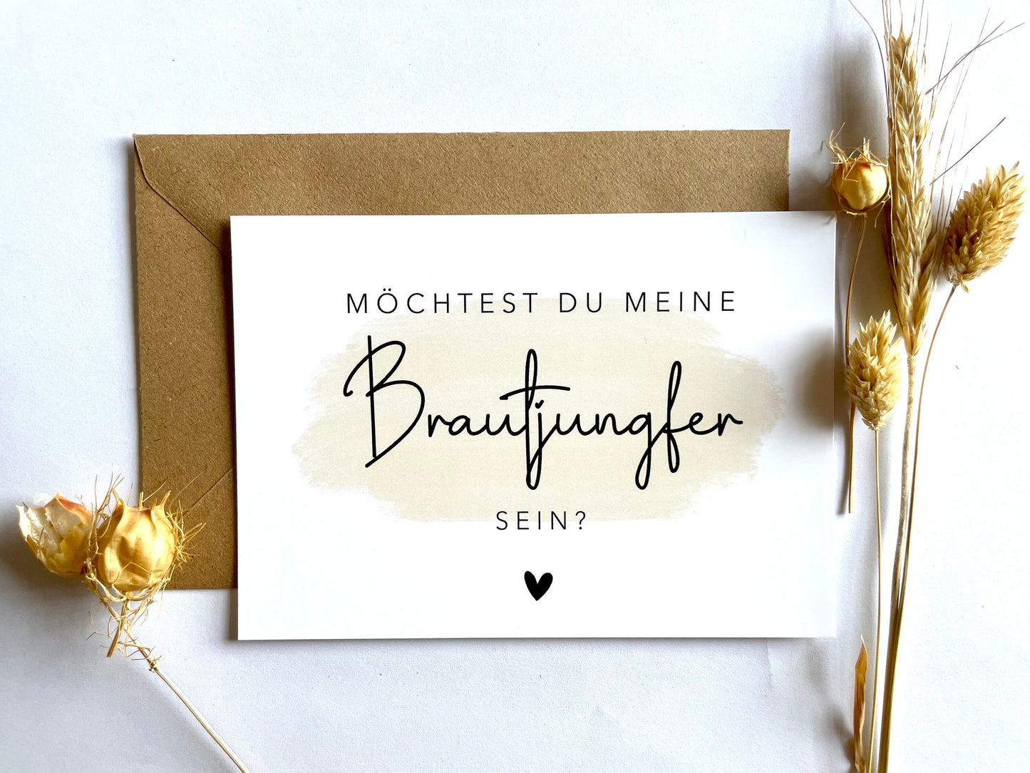 Postkarte "Möchtest du meine Brautjungfer sein?"