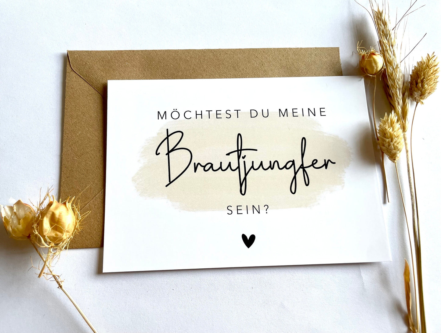 Postkarte "Möchtest du meine Brautjungfer sein?"