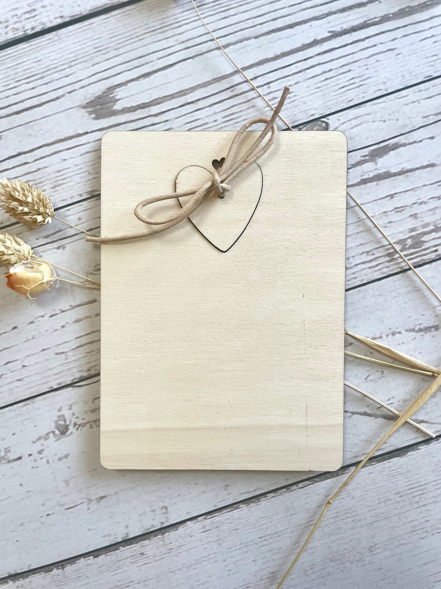 Personalisierte Holzpostkarte mit Anhänger – Trauzeugin