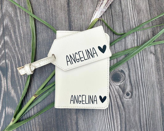 Personalisierte Passporthülle + Kofferanhänger – 2er Set – Design 3