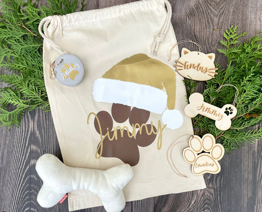 Personalisierter Weihnachtssack für Haustiere