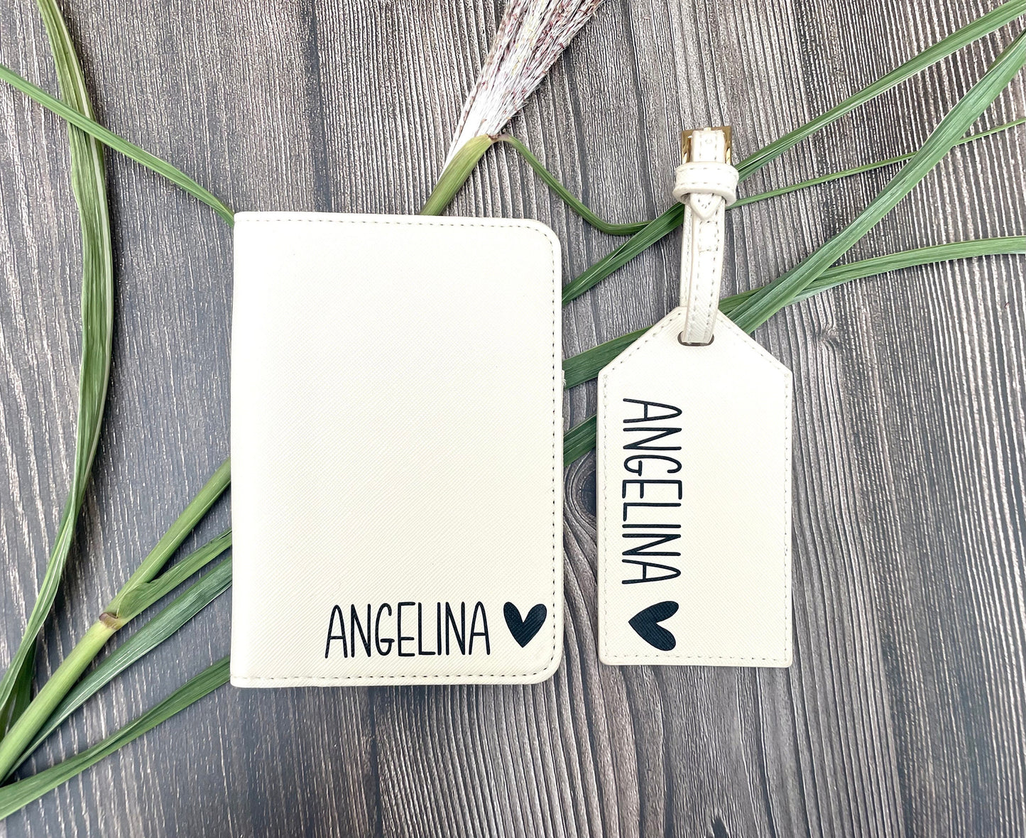 Personalisierte Passporthülle + Kofferanhänger – 2er Set – Design 3