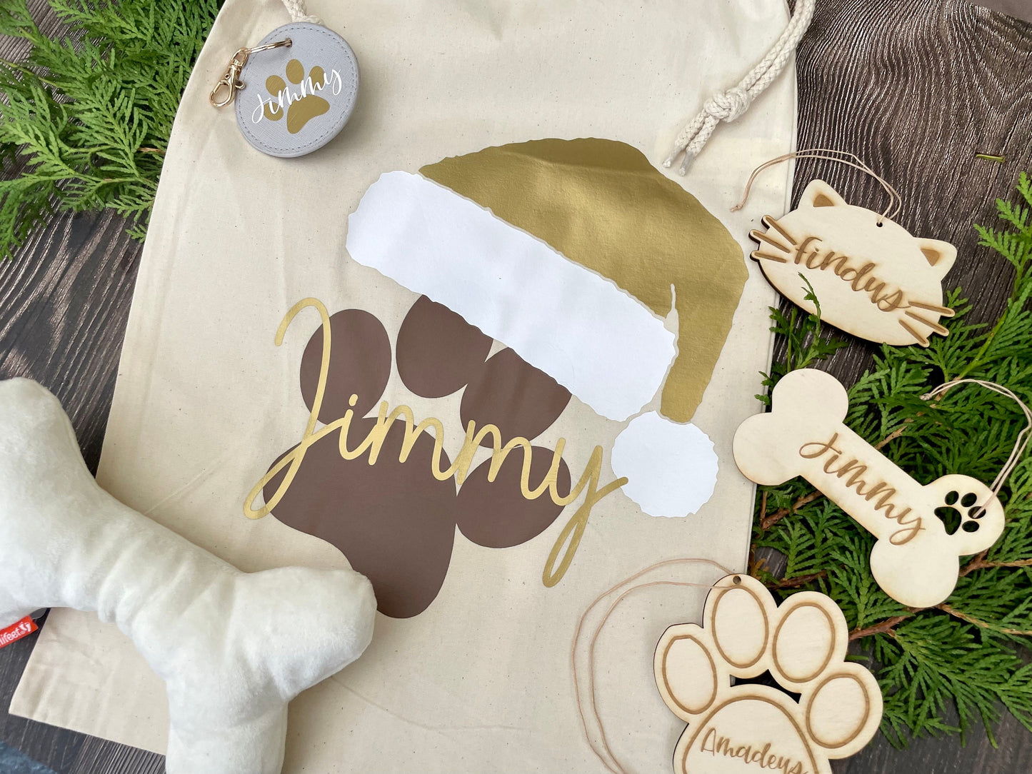 Personalisierter Weihnachtssack für Haustiere