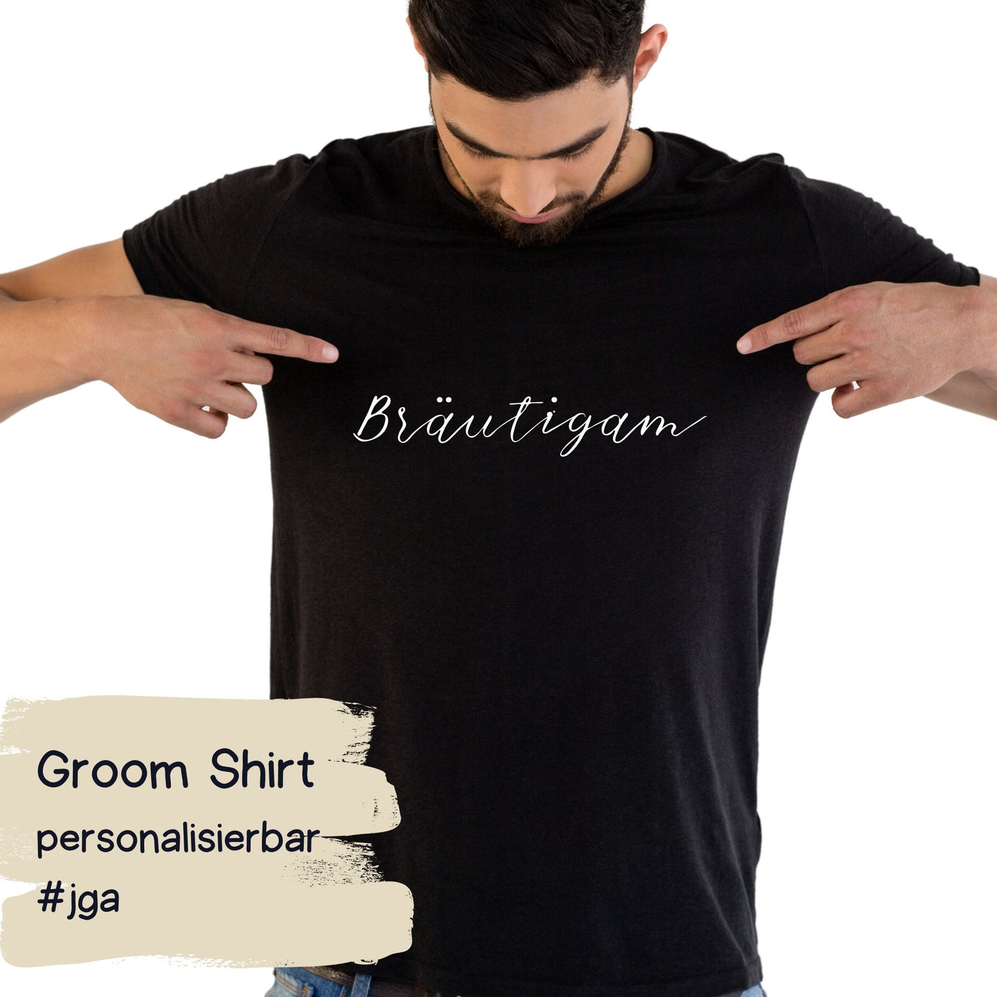 Personalisiertes T-Shirt für Männer – JGA – Design 1