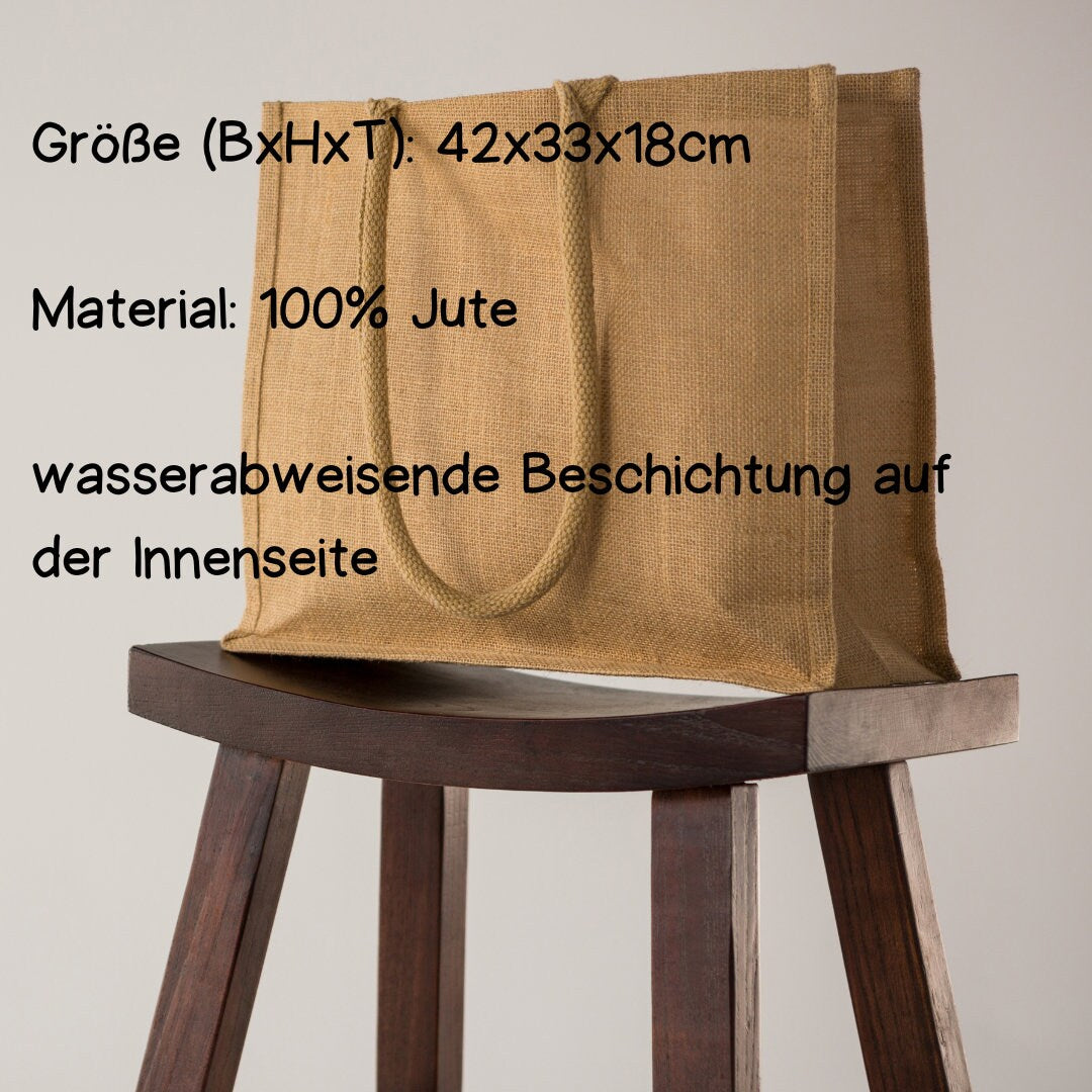 Personalisierte Jutetasche – Braut, Brautjungfer, Trauzeugin