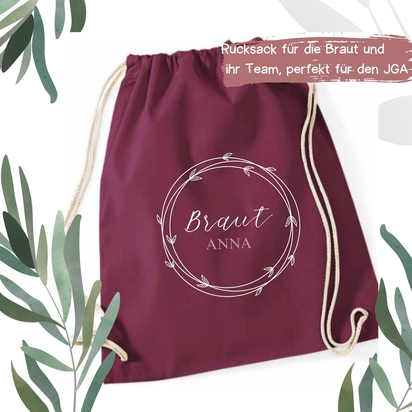 Personalisierter JGA Turnbeutel – Design 1