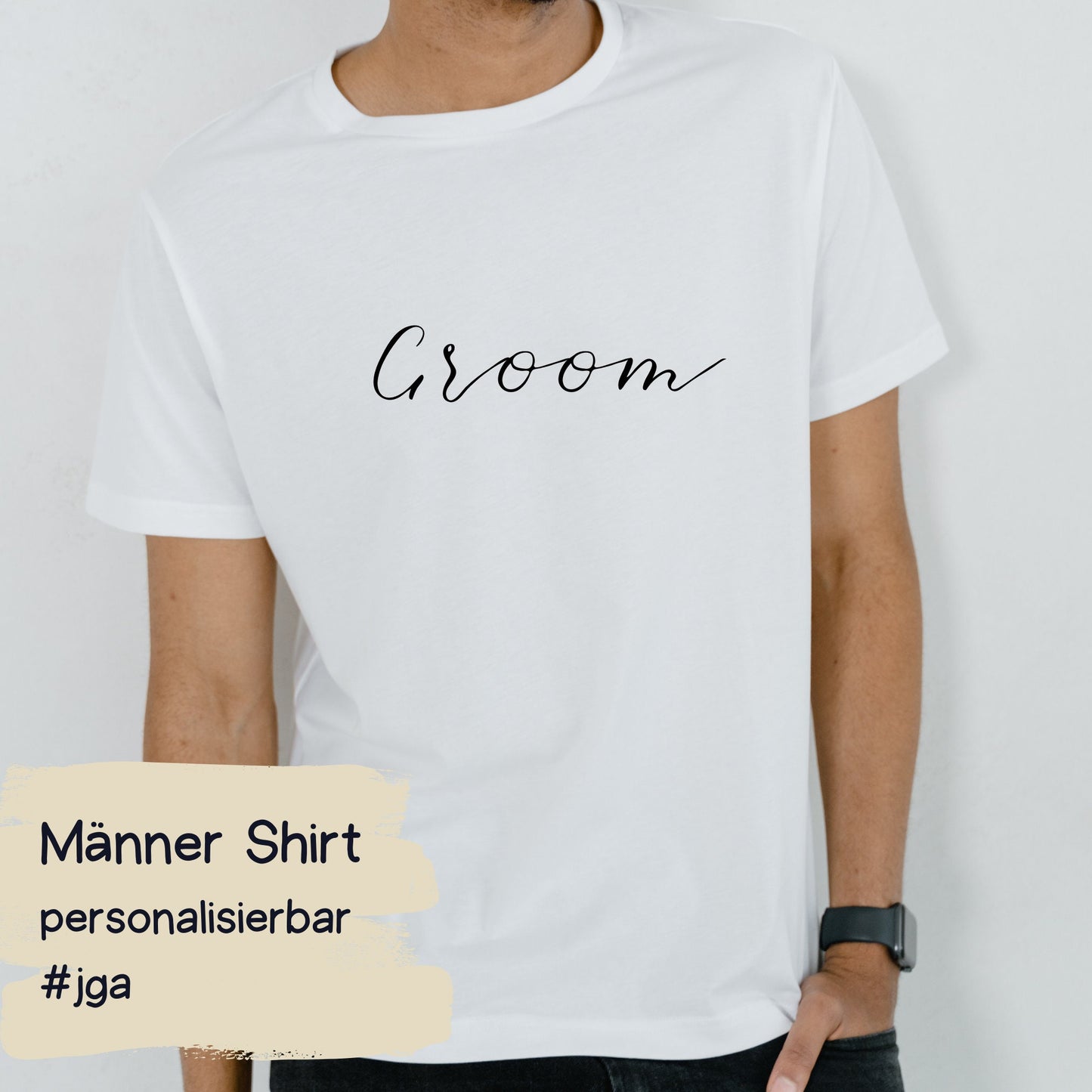 Personalisiertes T-Shirt für Männer – JGA – Design 1