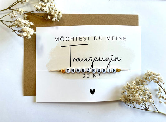 Personalisiertes Armband für die Trauzeugin