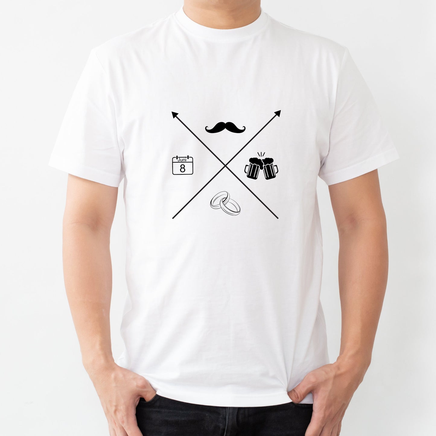 Personalisiertes T-Shirt für Männer – JGA – Design 2