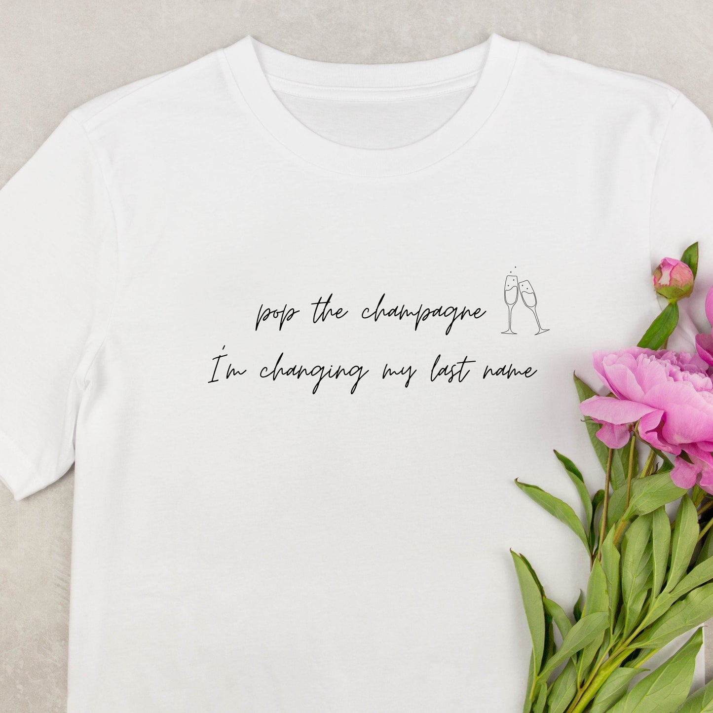 Personalisiertes T-Shirt – Pop the champagne