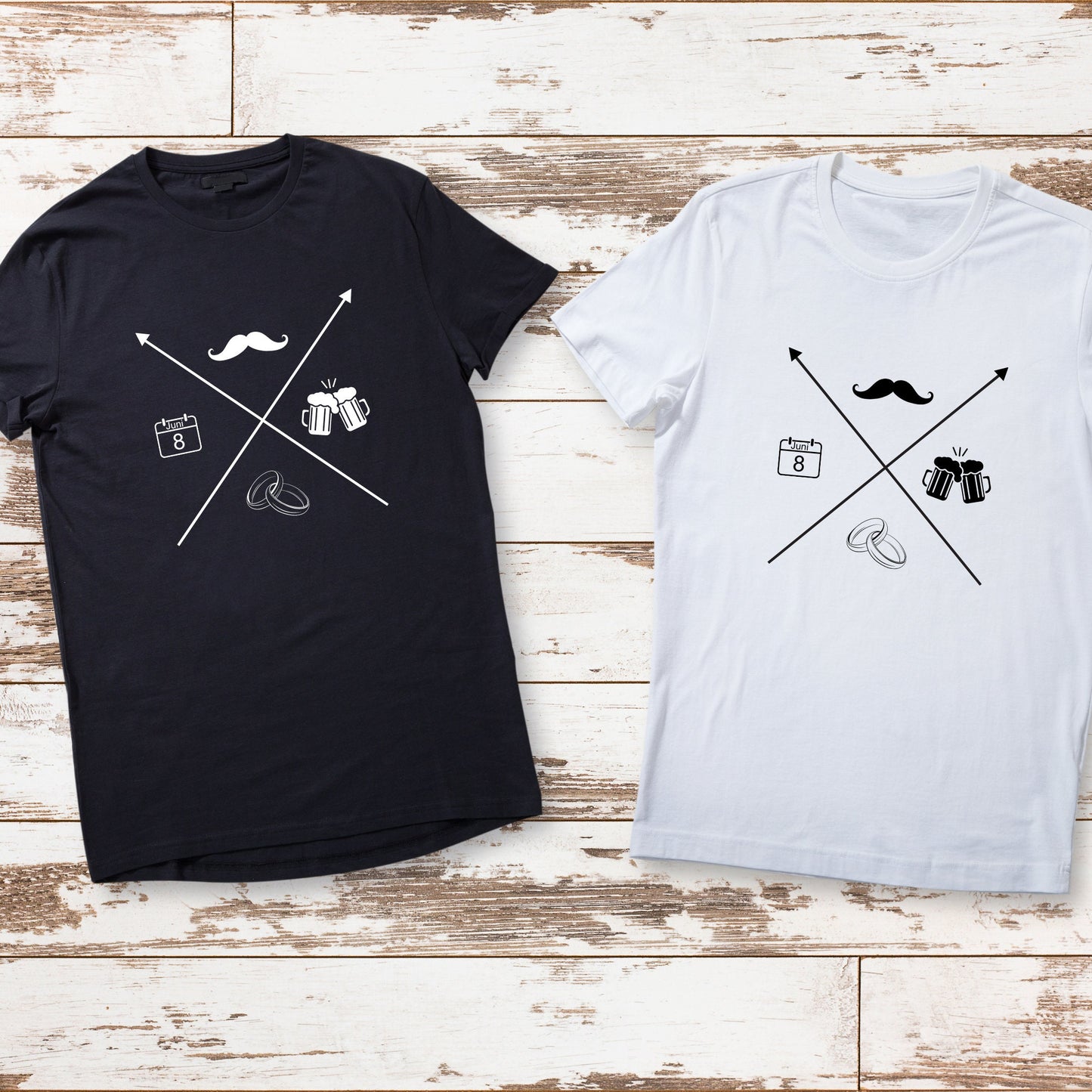 Personalisiertes T-Shirt für Männer – JGA – Design 2