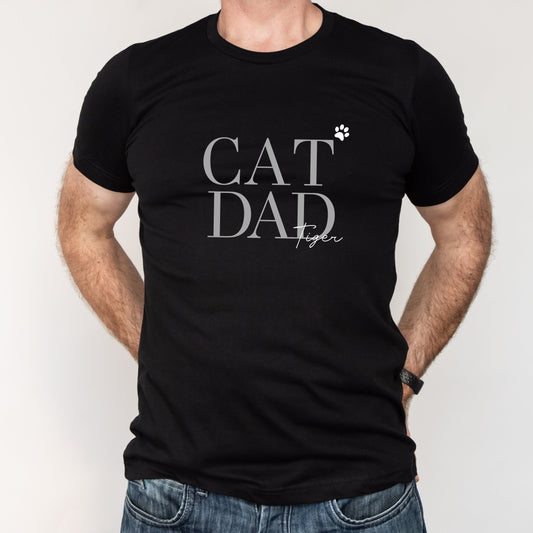 Personalisiertes T-Shirt – Cat Dad oder Dog Dad – Design 2
