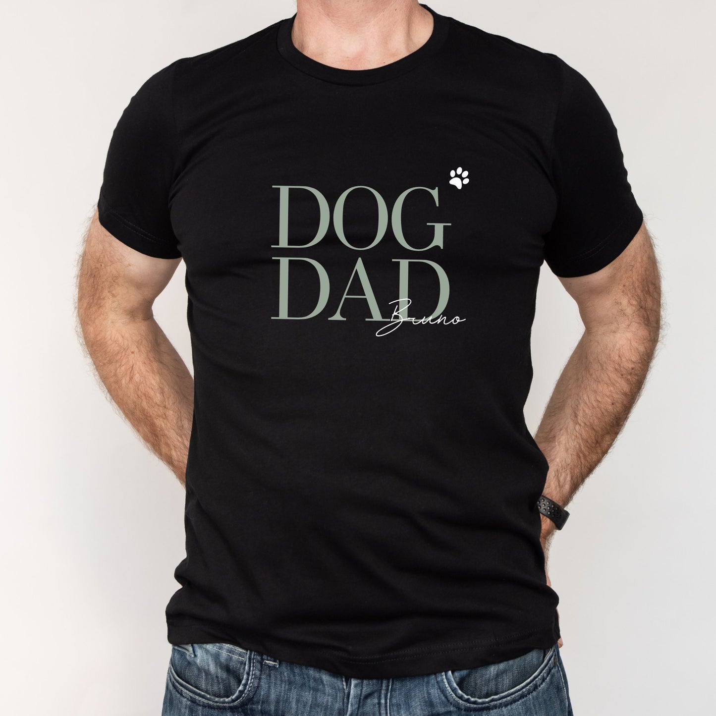 Personalisiertes T-Shirt – Cat Dad oder Dog Dad – Design 2