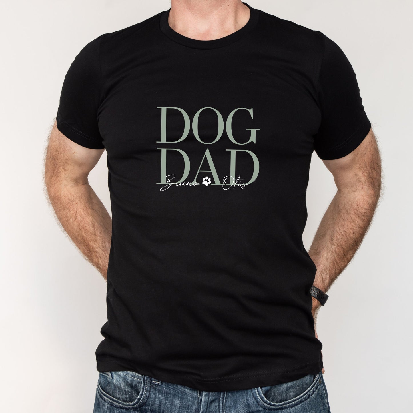 Personalisiertes T-Shirt – Cat Dad oder Dog Dad – Design 2