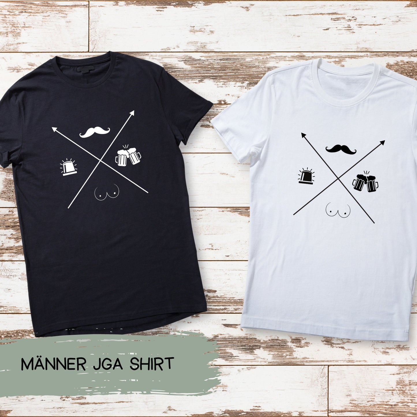 Personalisiertes T-Shirt für Männer – JGA – Design 2