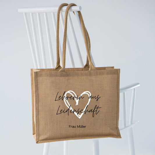 Personalisierte Jutetasche – Lehrer/innen