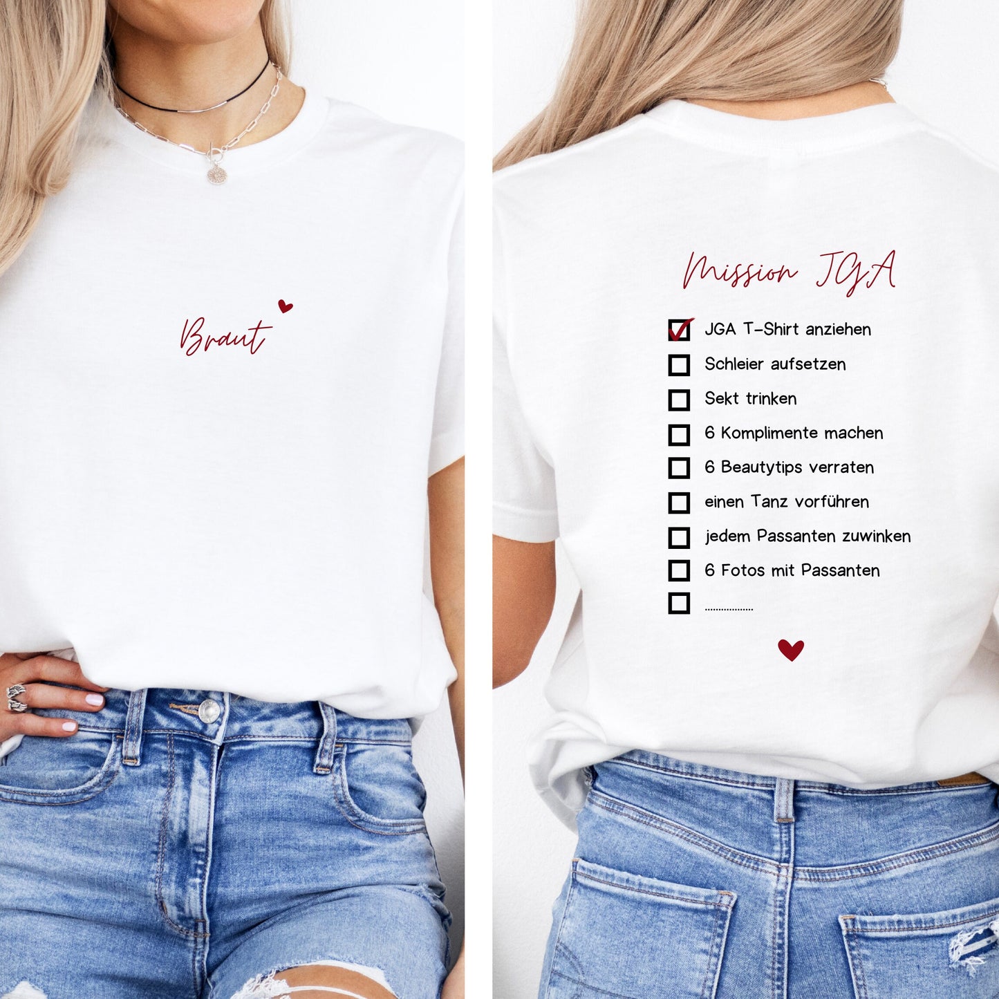 Personalisiertes T-Shirt – JGA-Spiel