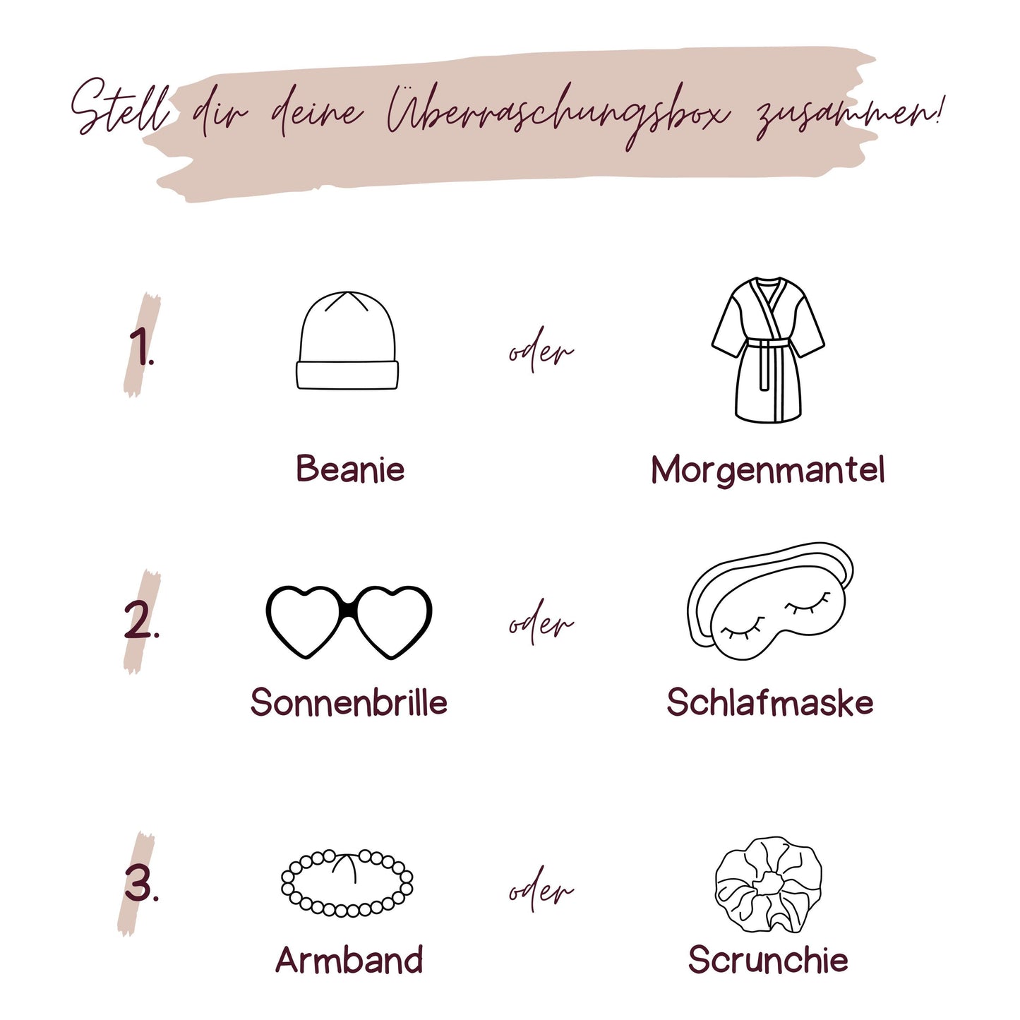 Personalisierte Geschenkbox für Trauzeugin, Brautjungfer oder Braut