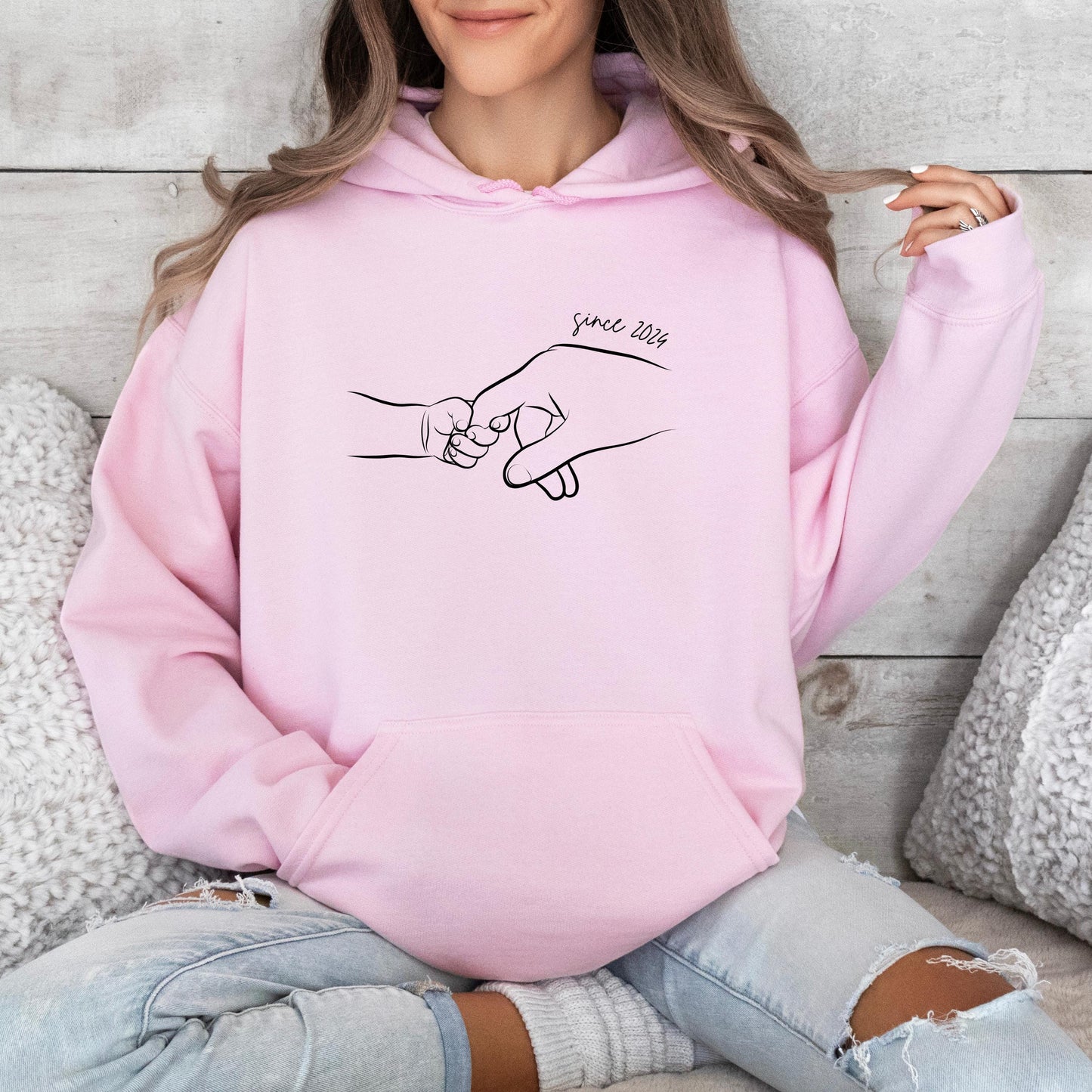 Personalisierter Hoodie – Mutterschaft/ Hände