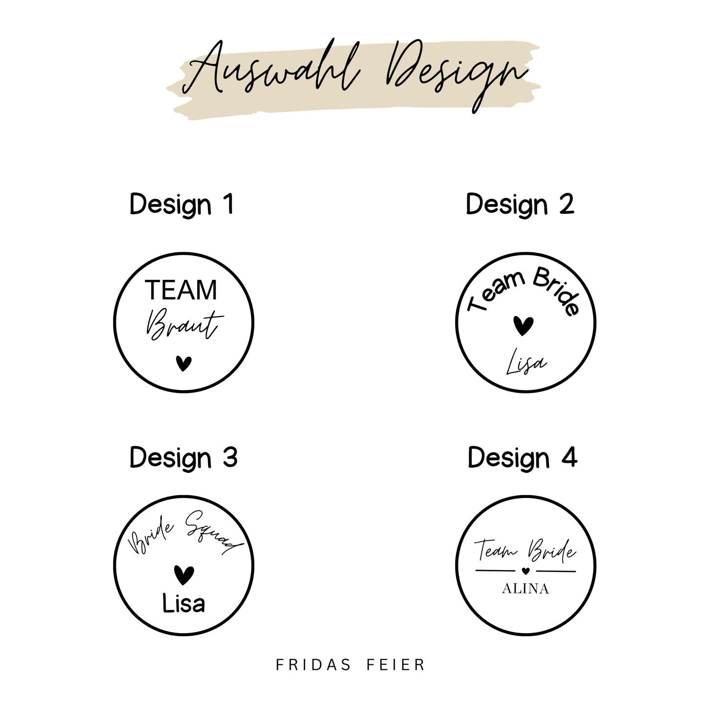 Personalisiertes Armband mit Gravur – Team Braut