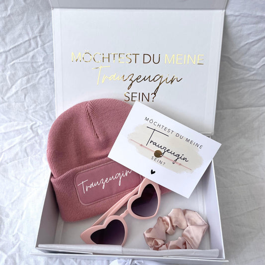 Personalisierte Geschenkbox für Trauzeugin, Brautjungfer oder Braut