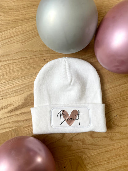 Personalisierte Mütze mit Herz