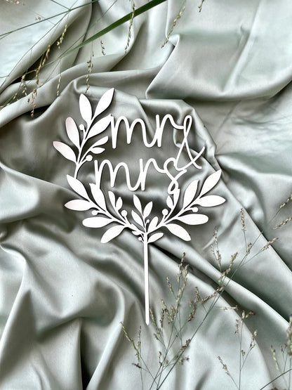 Personalisierter Caketopper für die Hochzeitstorte – Floral