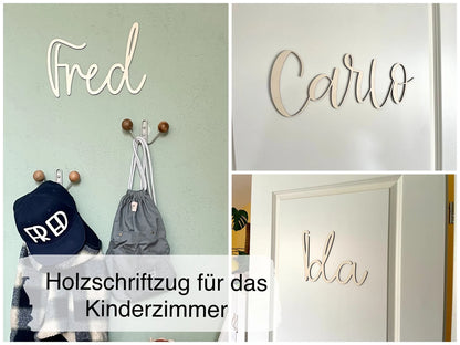 Personalisiertet Schriftzug aus Holz